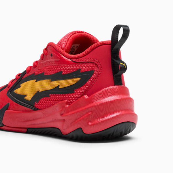 Scoot Zeros Retro Portland Big Kids' Basketball Shoes, For All Time Red-Yellow Sizzle, extralarge