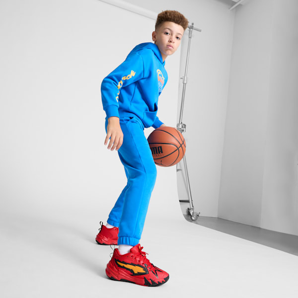 Scoot Zeros Retro Portland Big Kids' Basketball Shoes, For All Time Red-Yellow Sizzle, extralarge