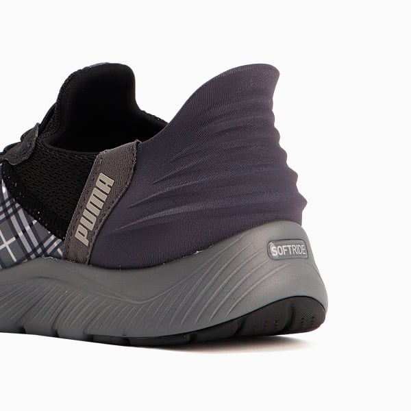 ウィメンズ ソフトライド レミ イーズインチェッカー ランニングシューズ, PUMA Black-Galactic Gray, extralarge-JPN