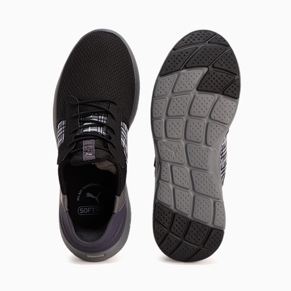 ウィメンズ ソフトライド レミ イーズインチェッカー ランニングシューズ, PUMA Black-Galactic Gray, extralarge-JPN