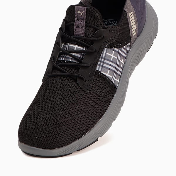 ウィメンズ ソフトライド レミ イーズインチェッカー ランニングシューズ, PUMA Black-Galactic Gray, extralarge-JPN