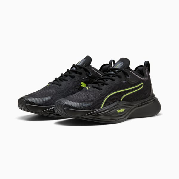 PWR NITRO™ SQD 2 Unwavered Training Shoes, PUMA Black-Galactic Gray-Yellow Alert, extralarge