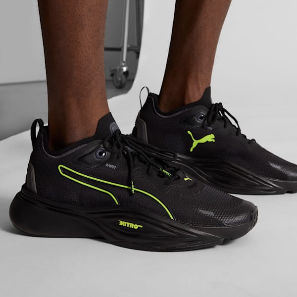 PWR NITRO™ SQD 2 Unwavered Training Shoes, PUMA Black-Galactic Gray-Yellow Alert, extralarge