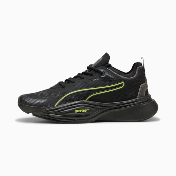 PWR NITRO™ SQD 2 Unwavered Training Shoes, PUMA Black-Galactic Gray-Yellow Alert, extralarge