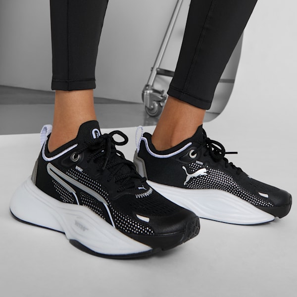Tenis mujer training PWR NITRO SQD, PUMA Black-Cool Weather, extralarge