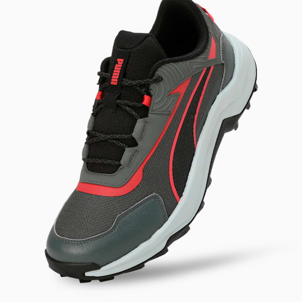 Quest X Men's Running Shoes, Mineral Gray-Active Red-PUMA Black, extralarge-IND