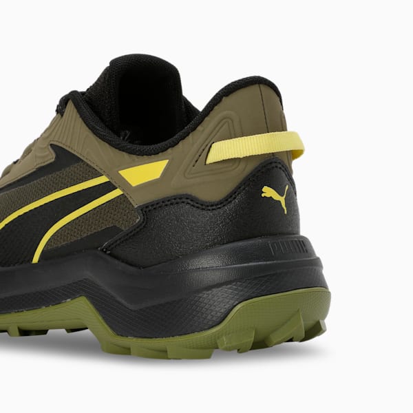 Quest X Men's Running Shoes, Olive Green-PUMA Black-Yellow Burst, extralarge-IND