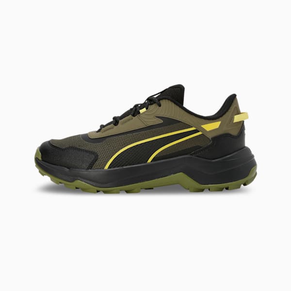 Quest X Men's Running Shoes, Olive Green-PUMA Black-Yellow Burst, extralarge-IND