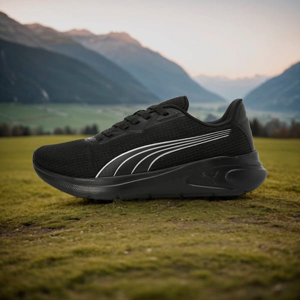 PUMA Exoteric Men's Running Shoes, PUMA Black-Puma Silver, extralarge-IND
