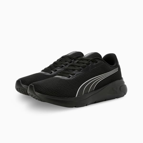 PUMA Exoteric Men's Running Shoes, PUMA Black-Puma Silver, extralarge-IND
