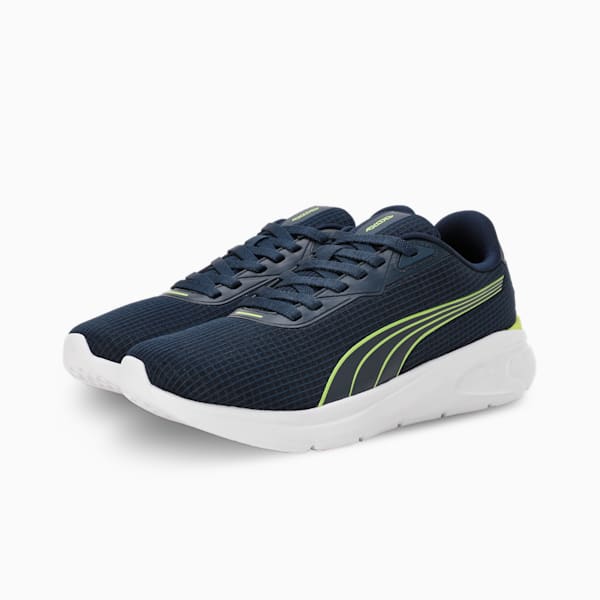 Exoteric Men's Running Shoes, Club Navy-Lime Smash-PUMA White, extralarge-IND