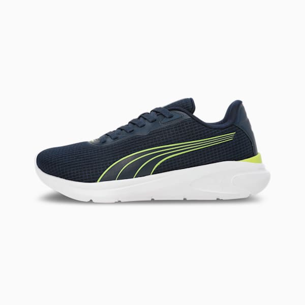Exoteric Men's Running Shoes, Club Navy-Lime Smash-PUMA White, extralarge-IND