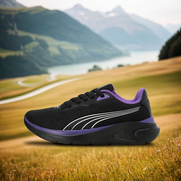 Exoteric Women's Running Shoes, Team Violet-PUMA Black-PUMA Silver, extralarge-IND