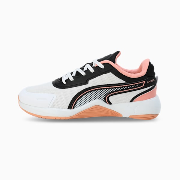 PUMA SwiftPulse Women's Training Shoes, PUMA White-PUMA Black-Poppy Pink, extralarge-IND