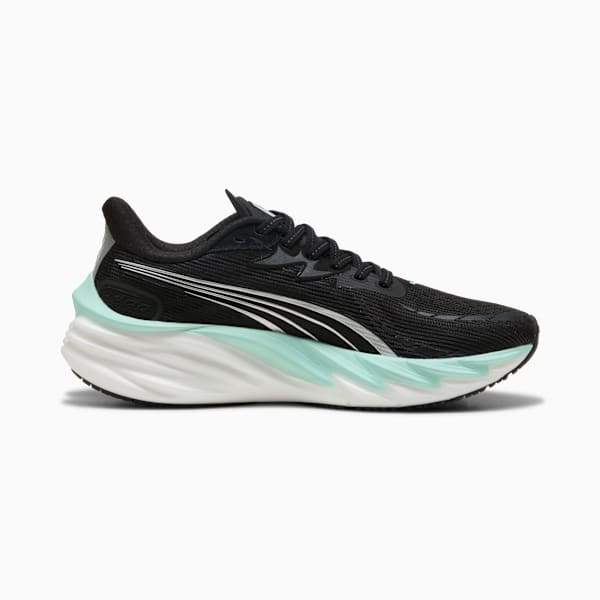 Velocity NITRO 4 Women's High Cushion Running Shoes, PUMA Black-Mint Melt, extralarge-IND