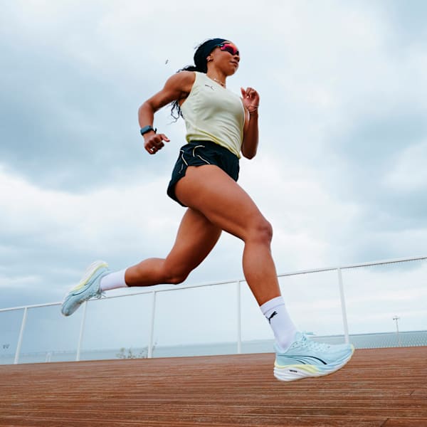 Velocity NITRO 4 Women's High Cushion Running Shoes, Sea Glass-Gold Moon, extralarge-IND