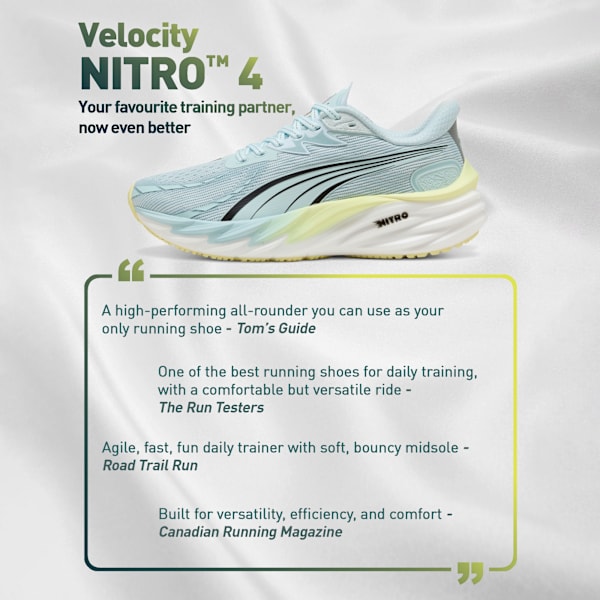 Velocity NITRO 4 Women's High Cushion Running Shoes, Sea Glass-Gold Moon, extralarge-IND