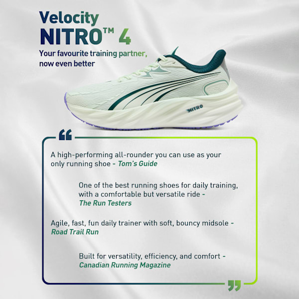Velocity NITRO 4 Women's High Cushion Running Shoes, Sage Frost-Green Terrain, extralarge-IND