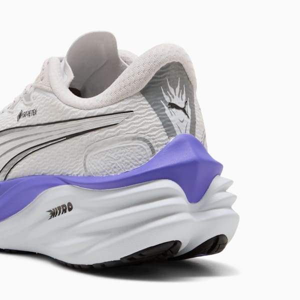 Velocity NITRO™ 4 GORE-TEX® Women's Waterproof Road Running Shoes, Feather Gray-Dark Amethyst, extralarge