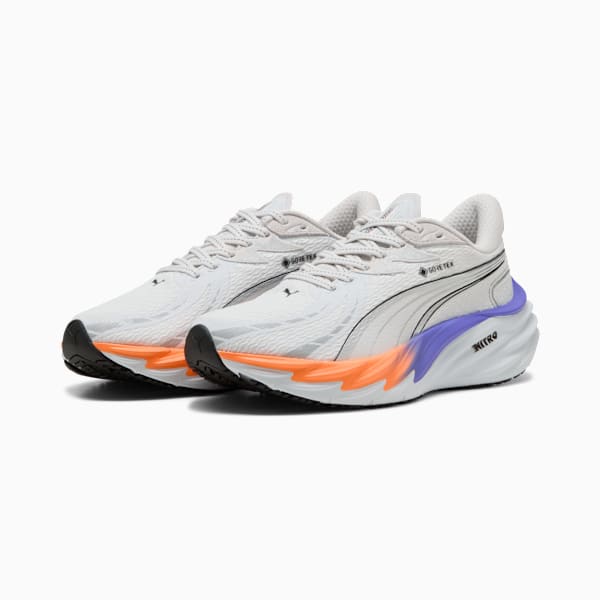 Velocity NITRO™ 4 GORE-TEX® Women's Waterproof Road Running Shoes, Feather Gray-Dark Amethyst, extralarge