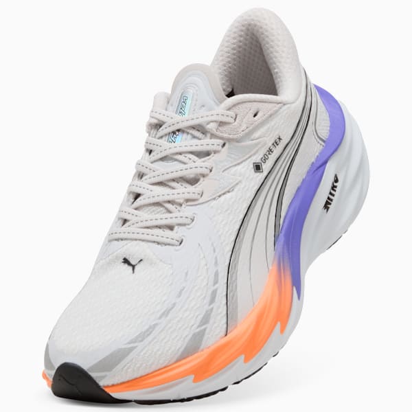 Velocity NITRO™ 4 GORE-TEX® Women's Waterproof Road Running Shoes, Feather Gray-Dark Amethyst, extralarge