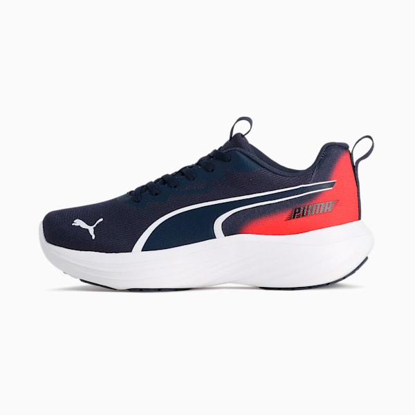 キッズ スピード モンスター V5 PL スニーカー 21-24cm, PUMA Navy-For All Time Red, extralarge-JPN