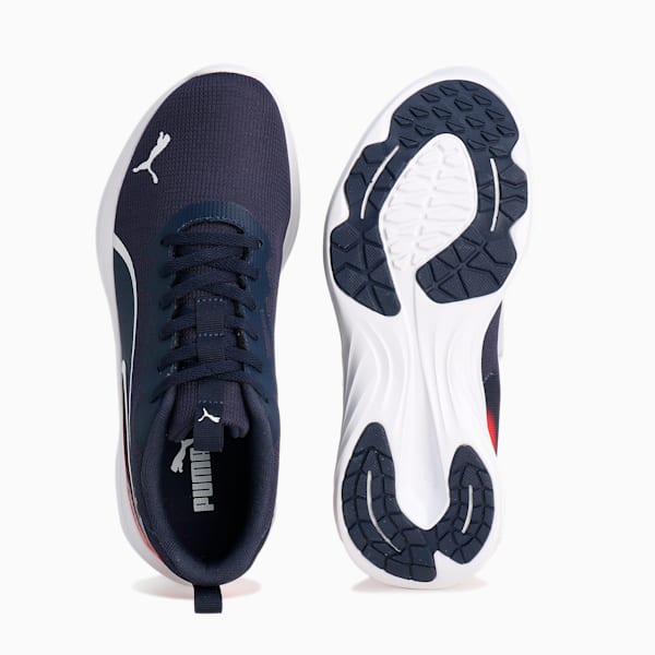 キッズ スピード モンスター V5 PL スニーカー 21-24cm, PUMA Navy-For All Time Red, extralarge-JPN