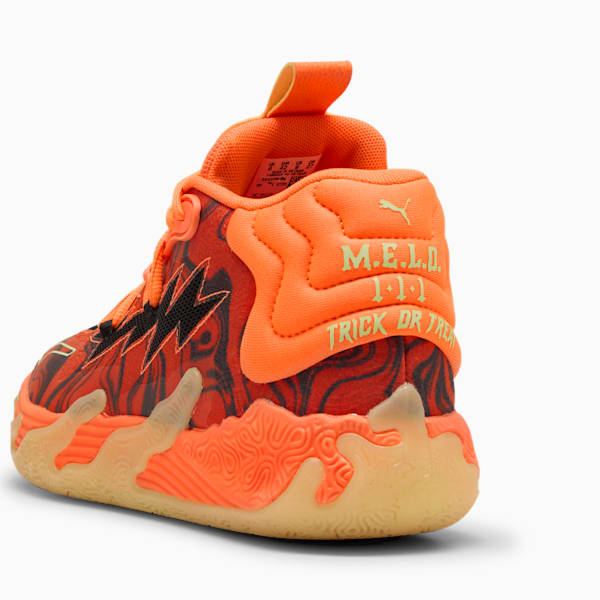PUMA x LAMELO BALL MB.03 Halloween Men's Basketball Shoes, Fluro Orange Pes-PUMA Black, extralarge