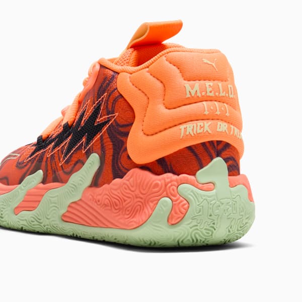 Chaussures de basketball PUMA x LAMELO BALL MB.03 Halloween Enfant et adolescent, Fluro Orange Pes-PUMA Black, extralarge