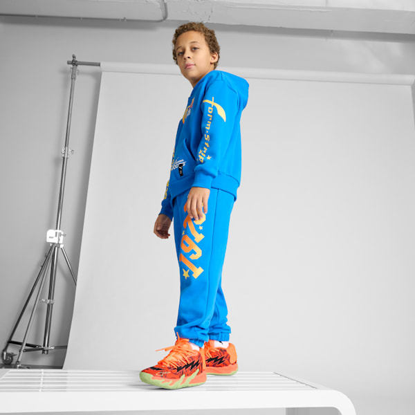 PUMA x LAMELO BALL MB.03 Halloween Big Kids' Basketball Shoes, Fluro Orange Pes-PUMA Black, extralarge