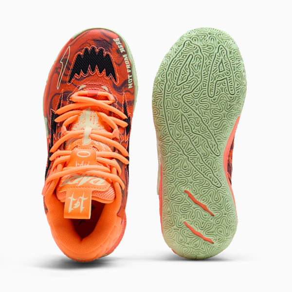 Chaussures de basketball PUMA x LAMELO BALL MB.03 Halloween Enfant et adolescent, Fluro Orange Pes-PUMA Black, extralarge