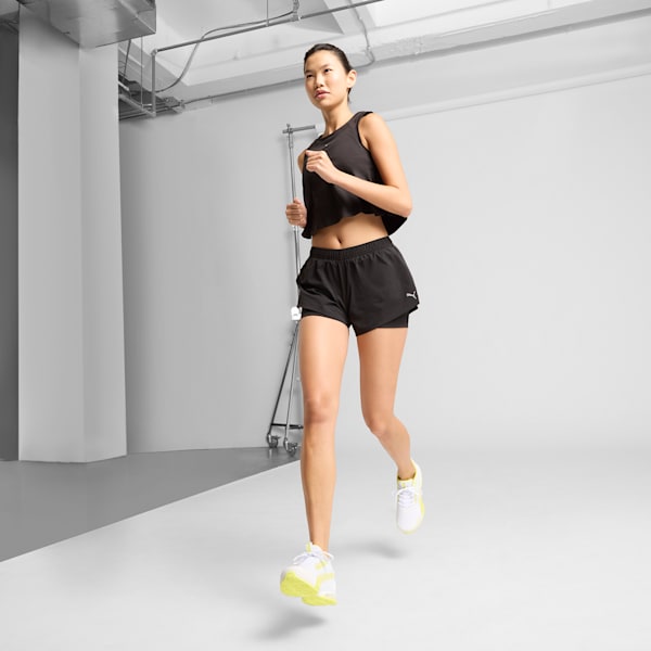 Chaussures de course à pied large Voltaic Evo Femme, PUMA White-Lemon Sherbert, extralarge