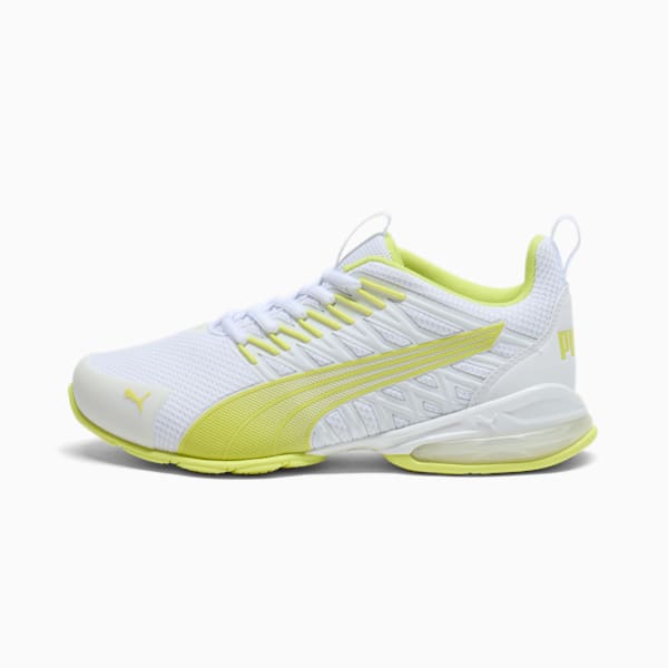 Chaussures de course à pied large Voltaic Evo Femme, PUMA White-Lemon Sherbert, extralarge