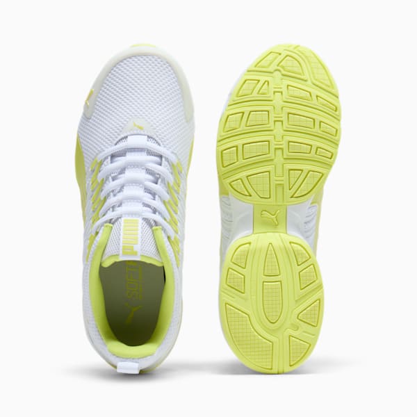 Chaussures de course à pied large Voltaic Evo Femme, PUMA White-Lemon Sherbert, extralarge