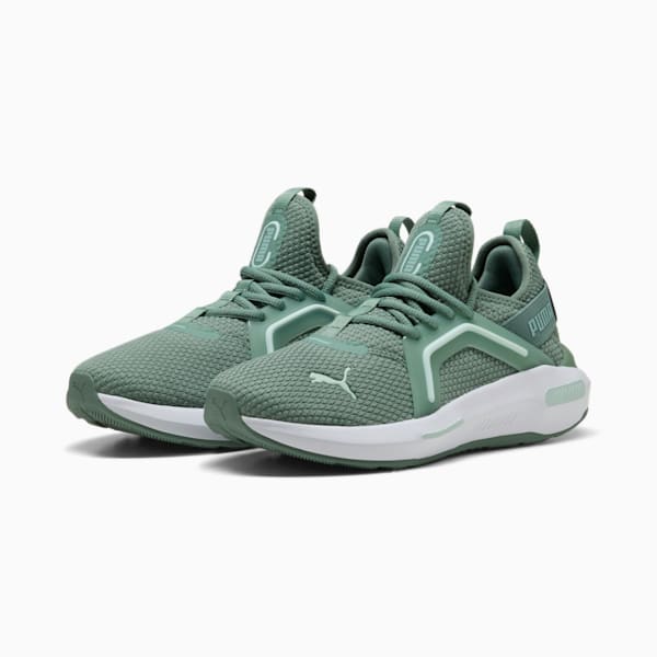 Tenis mujer running Softride Enzo Evo, Green Moon-Peaceful Blue-PUMA White, extralarge