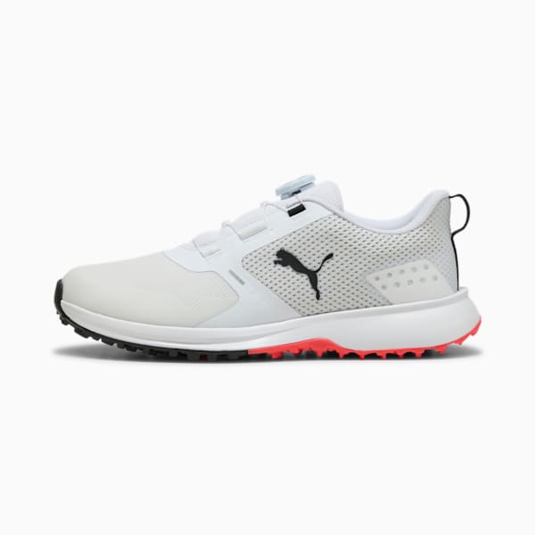 メンズ ゴルフ フュージョン グリップ 6 ディスク スパイク シューズ, PUMA White-Red Blast, extralarge-JPN