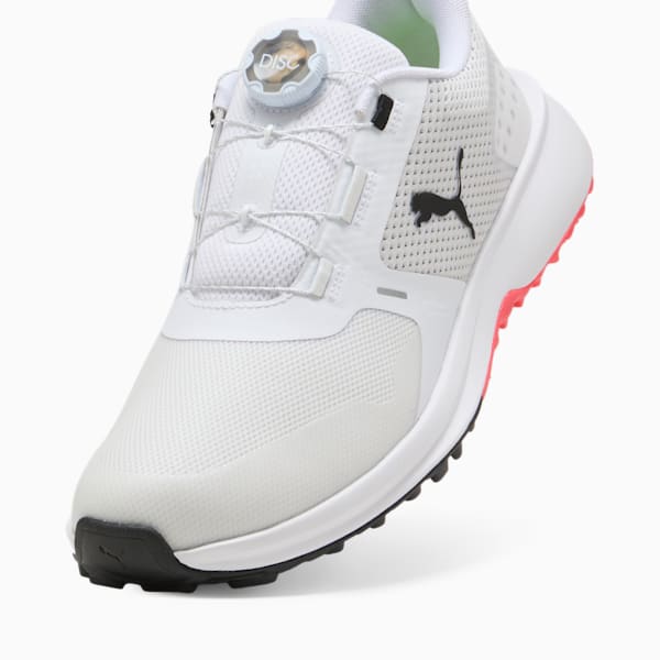 メンズ ゴルフ フュージョン グリップ 6 ディスク スパイク シューズ, PUMA White-Red Blast, extralarge-JPN