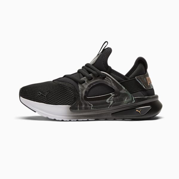 Sneakers larges Softride Enzo Evo Geode Glow Femme, PUMA Black-PUMA Gold, extralarge