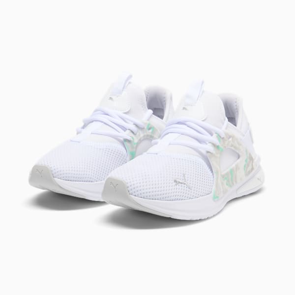 Softride Enzo Evo Geode Glow Women's Wide Sneakers, PUMA White-PUMA Silver, extralarge