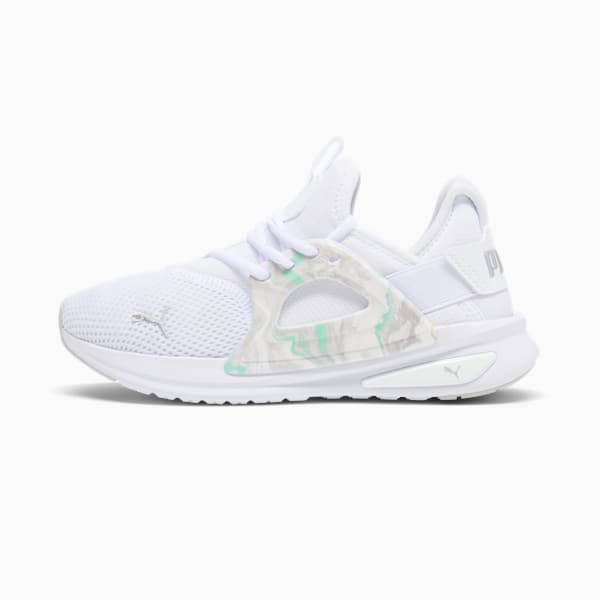 Tenis anchos para mujer Softride Enzo Evo Geode Glow, PUMA White-PUMA Silver, extralarge