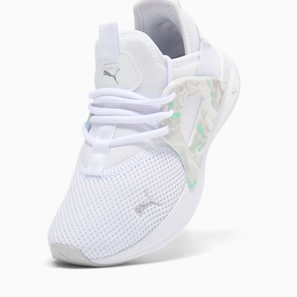 Softride Enzo Evo Geode Glow Women's Wide Sneakers, PUMA White-PUMA Silver, extralarge