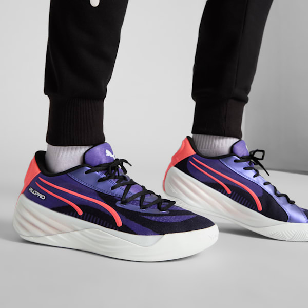 Tenis de basquetbol All-Pro NITRO™ 2 Crowd Craze, Team Violet-PUMA Black-Pink Alert, extralarge