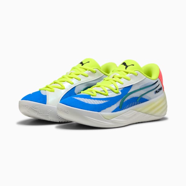 Tenis de basquetbol All-Pro NITRO™ 2 Crowd Craze, PUMA White-Yellow Alert-Pink Alert, extralarge