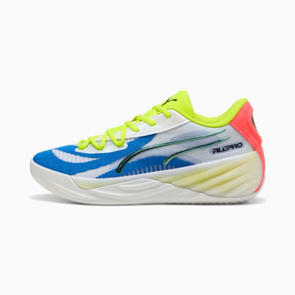 Tenis de basquetbol All-Pro NITRO™ 2 Crowd Craze, PUMA White-Yellow Alert-Pink Alert, extralarge