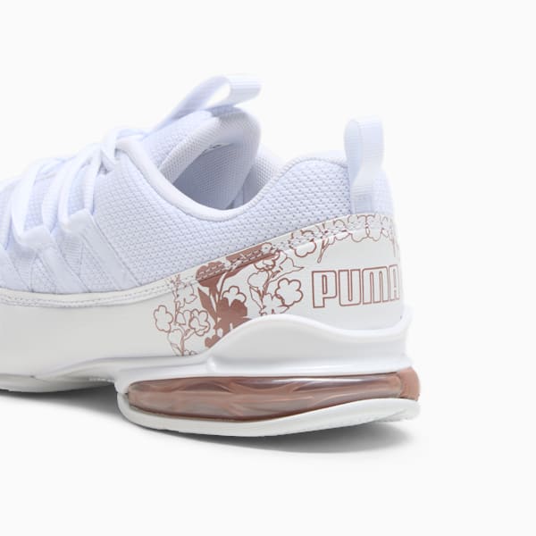 Chaussures de course à pied Riaze Prowl Floral Wide Femme, PUMA White-Rose Gold, extralarge