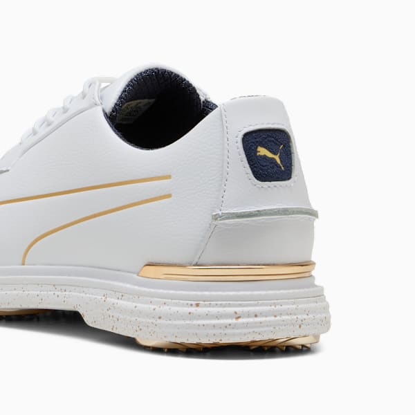 PUMA Royale Players Golf Shoes Men, PUMA White-Deep Navy-Old Gold, extralarge