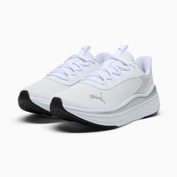 Tenis de running para mujer para correr Stakd Evo Lite, PUMA White-Feather Gray-PUMA Silver, extralarge