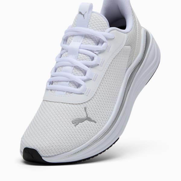 Stakd Evo Lite Women's Running Shoes, PUMA White-Feather Gray-PUMA Silver, extralarge