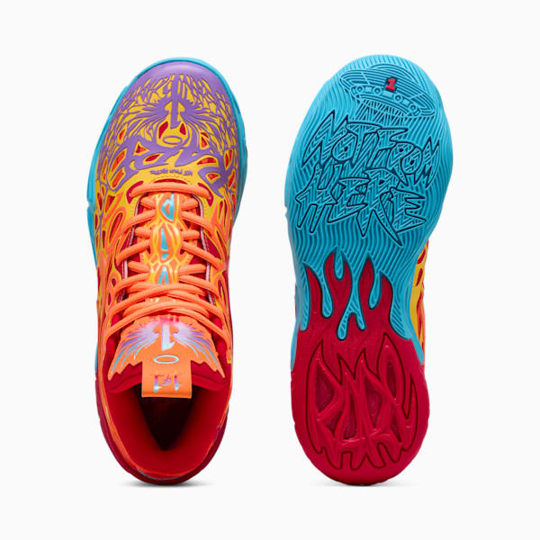 Tenis de básquet MB.04 Phoenix, PUMA Red-Orange Glow-Fluro Orange Pes-Purple Glimmer, extralarge