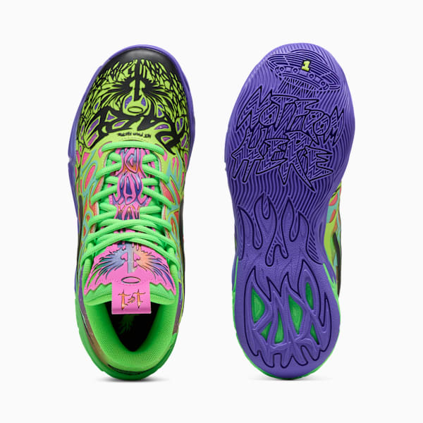 PUMA x LAMELO BALL MB.04 Be You Men's Basketball Shoes, PUMA Black-Electric Peppermint-Fluro Green Pes, extralarge